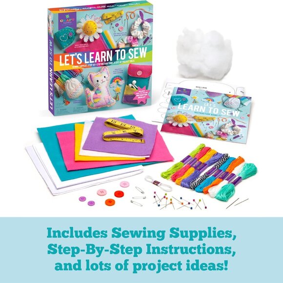 Let’s Learn to Sew – Mini Sewing Kit, Arts and Crafts, Art Supplies, Embroidery - Picture 2 of 6
